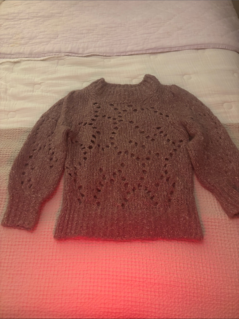 Isabel Marant Openwork Chunky Knit Sweater - Mauve